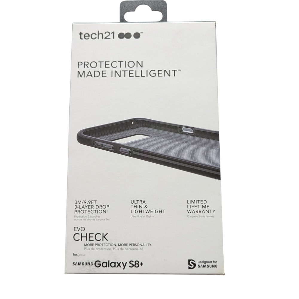 H9. tech21 Evo Check Series Case Samsung Galaxy S8+ (Plus) In Black Ultra Thin